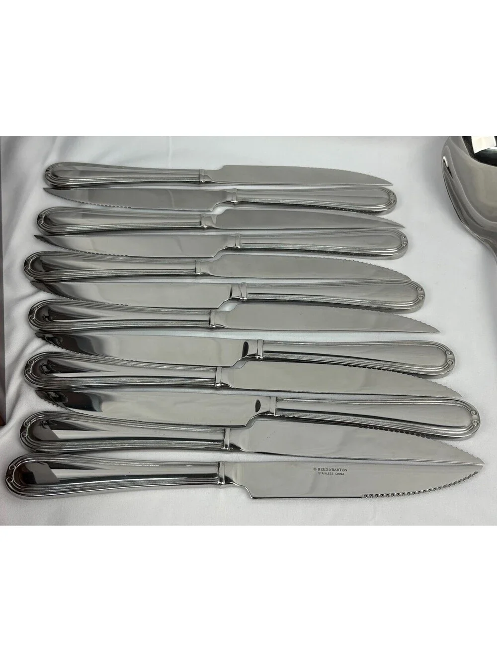 Reed & Barton Stainless Steel Lot of 47pcs Assorted Silverware With Box
